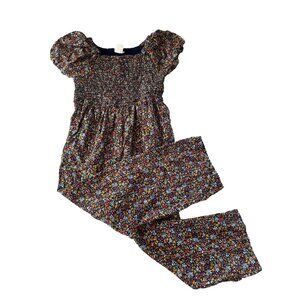 Crewcuts Girls Size 5 Floral Jumpsuit Bloomcore Stretch Spring